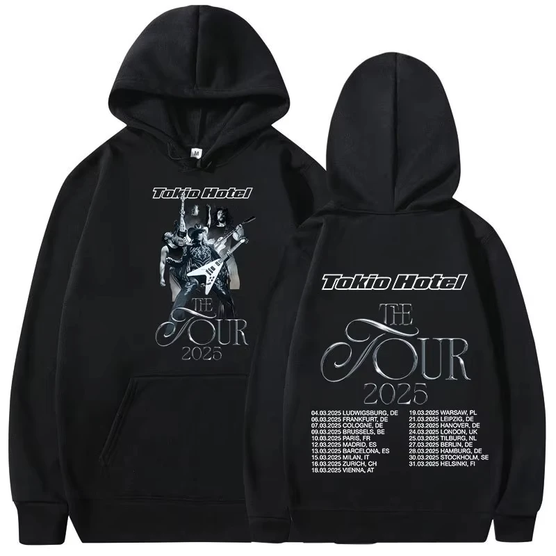 

German Rock Band Tokio Hotel 2026 Concert Tour Merch Hoodies Men Women Clothing Hip Hop Punk Sweatshirts Long Sleeve Pullovers