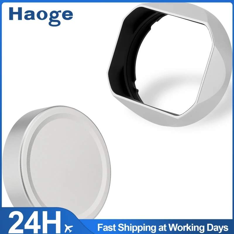 haoge-metal-square-lens-hood-for-fujifilm-gfx100rf-gfx-100rf-camera-accessories-silver-lh-gfxrf-iis-cap-gfxrf-iis