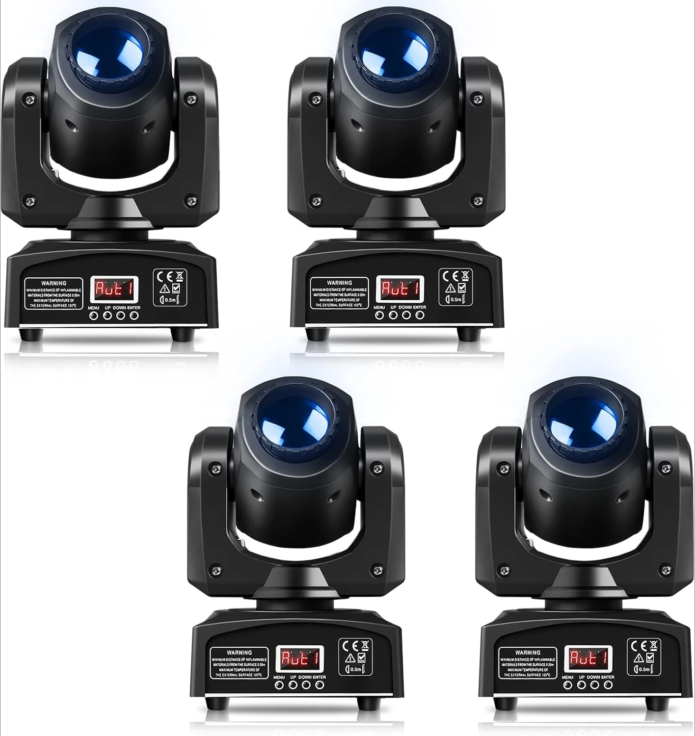 LED Moving Head Light, 25W Moving Head DJ Lights with 7 GOBO 7 Color and Open White Stage Lighting