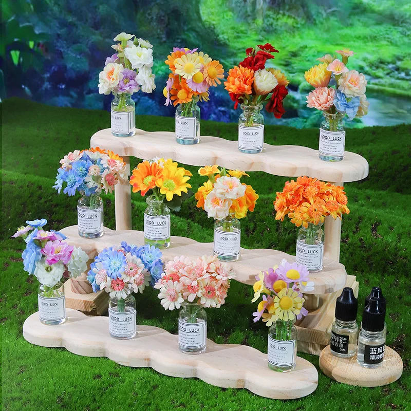 Miniature Ornament Accessories Romantic Simulation Flower Vase Daisy Rose Sunflower Rabbit Desktop Car Interior Cute Decor