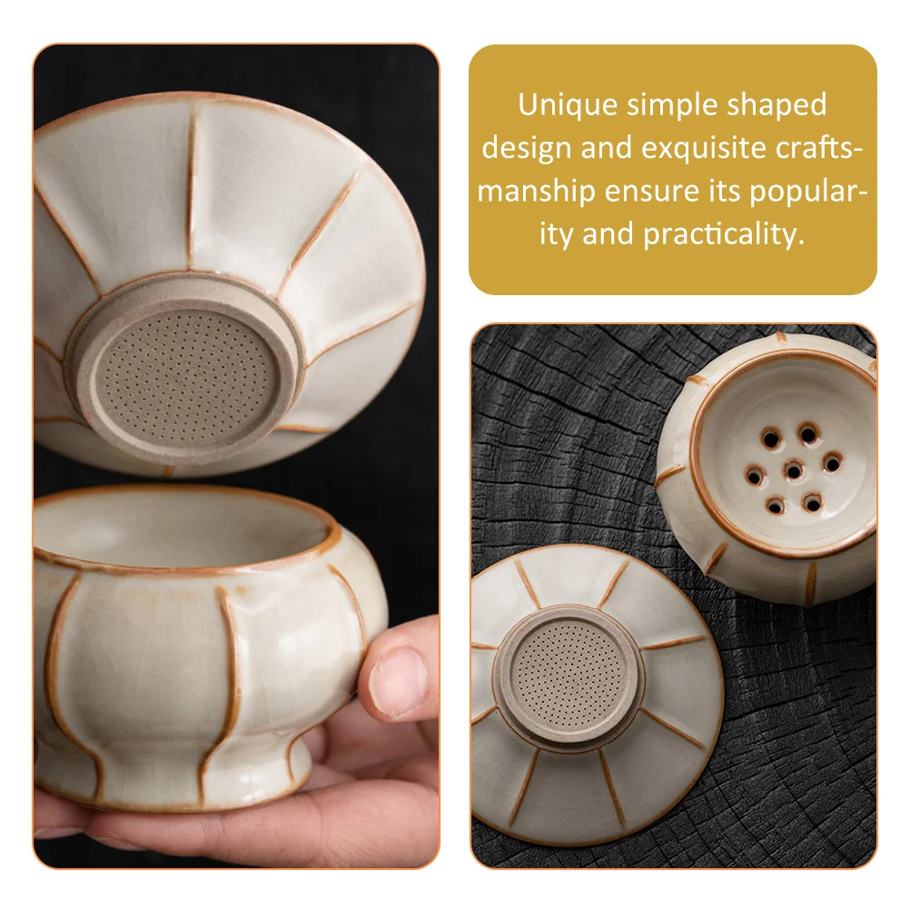 

Small Ceramic Tea Strainer Practical Filter Tool Kitchen Tea Infuser Daily Use Loose Leaf Filter Teaware