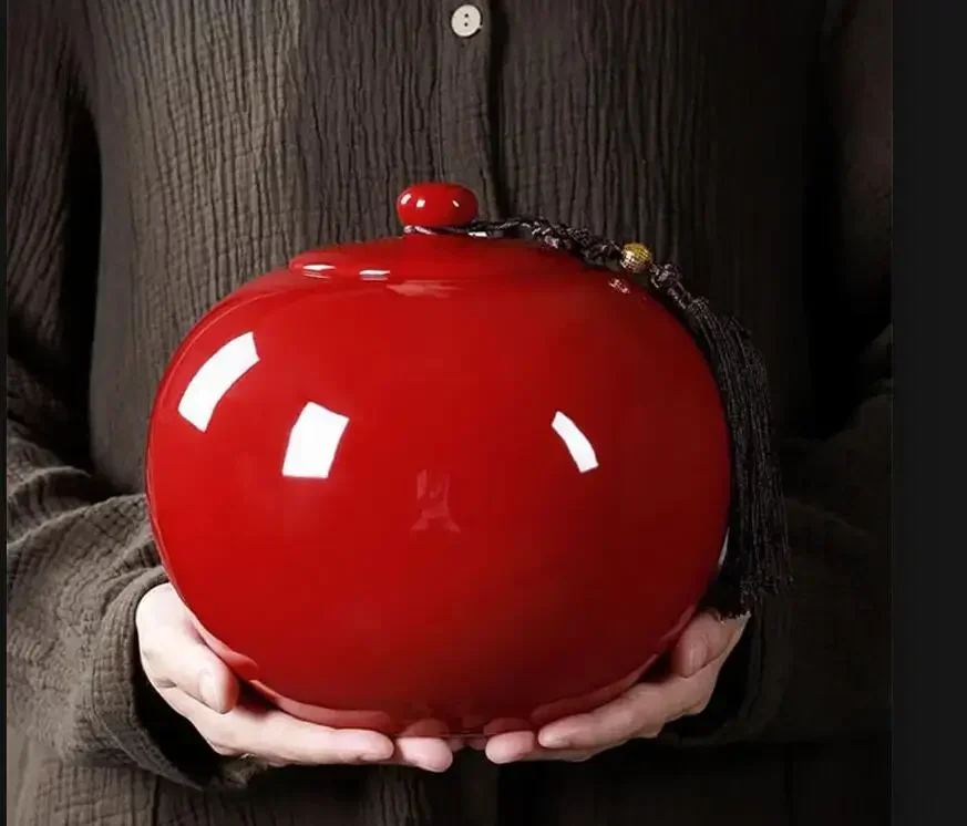 

Креативная чайная банка, портативная герметичная керамическая банка, китайская банка для хранения чая Тегуаньинь Пуэр, аксессуары для чайной церемонии, праздничные подарки