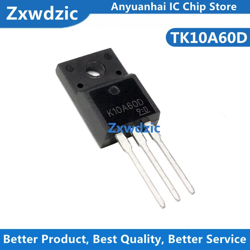 10pcs New Original K10A60D TK10A60D 10A600V TO220F MOSFET