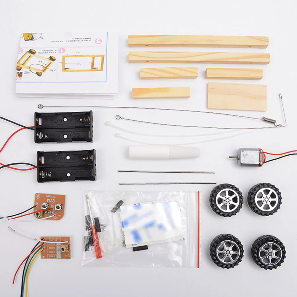 Modèle de voiture jouet télécommandé à quatre roues motrices, petite taille, Kit scientifique éducatif pour enfants, bricolage, cadeau pour enfants