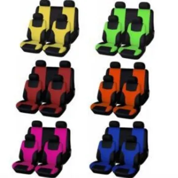 Universal 7 Colors Car New 5 Seats Cover Auto Car Seat Covers Ployester Cushion Full Set Front Rear For Sedans Seat Covers AT MT