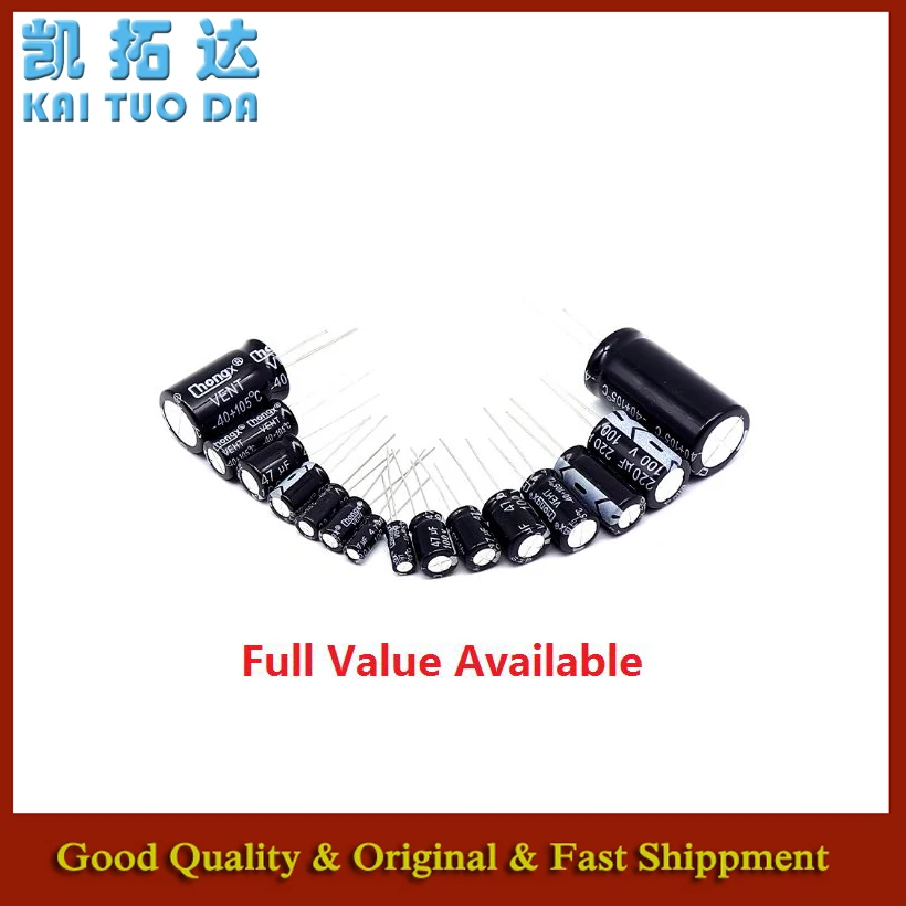 5PCS 22UF 33UF 47UF 68UF 82UF Aluminum Electrolytic Capacitor Kit 450V 100UF 400V 150UF 1UF 2.2UF 3.3UF 4.7UF 6.8UF 10UF 15UF