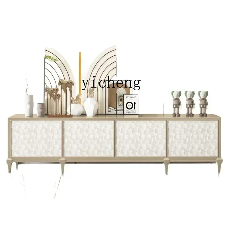 r5.13  Solid Wood TV Cabinet Modern Simple Light Luxury Small apartment Living Room TV Cabinet Coee Table