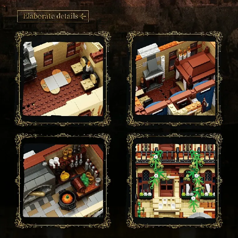 3800 Uds. Julieta balcón bloques de construcción MOC edificios modulares arquitectura modelo empalme montaje ladrillo rompecabezas juguetes regalo niños