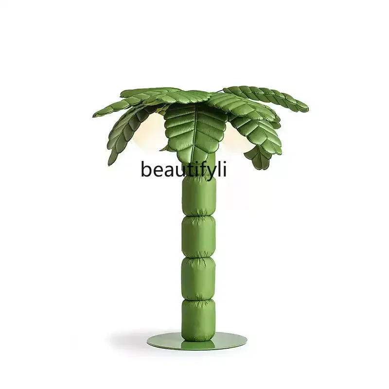 

Italian light luxury coconut tree floor lamp living room bedroom bedside creative vertical ambient light designer