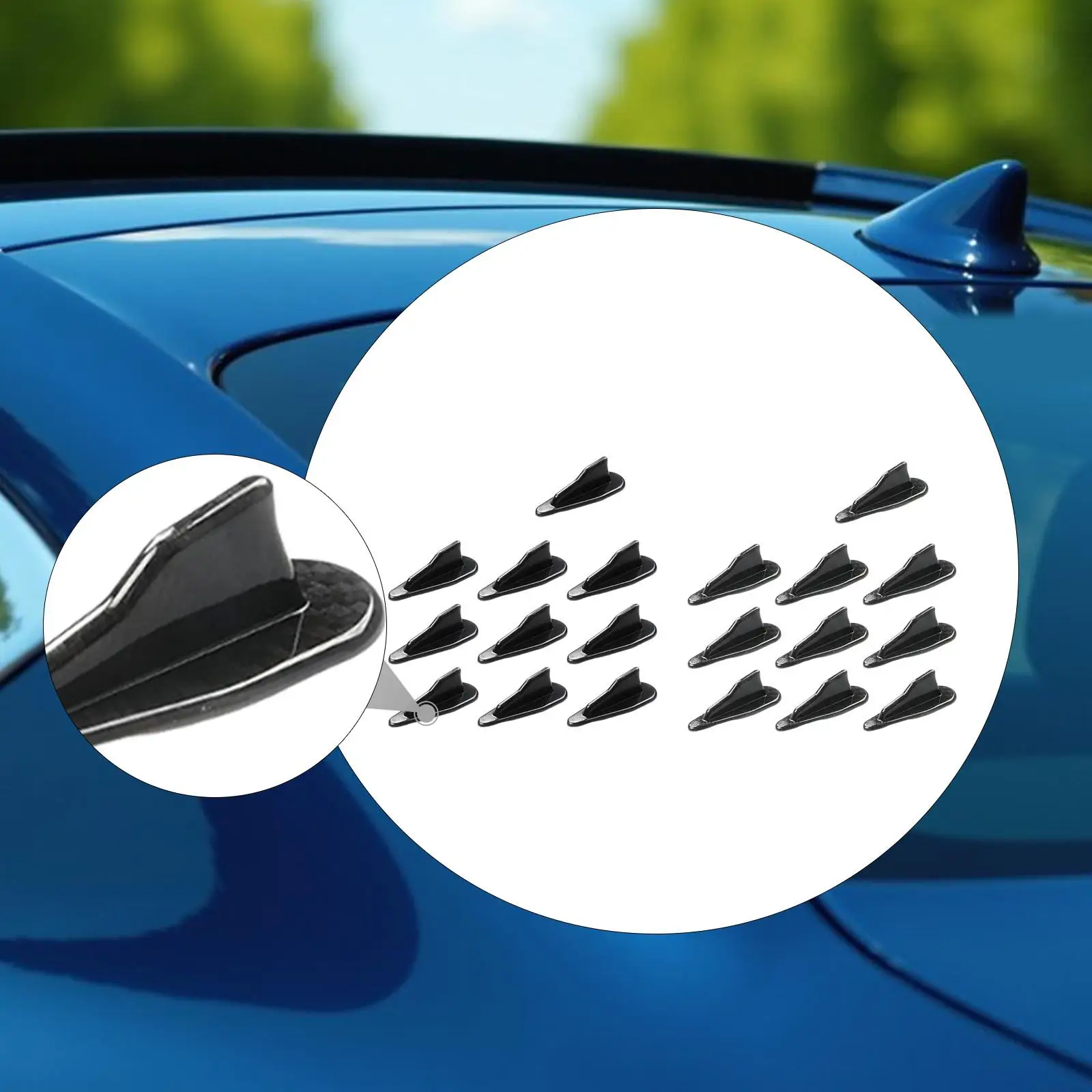 

10 Pieces Mini Car Truck SUV Roof Decoration Auto Exterior Accessoriers Roof Wing Easy to Install Spoiler