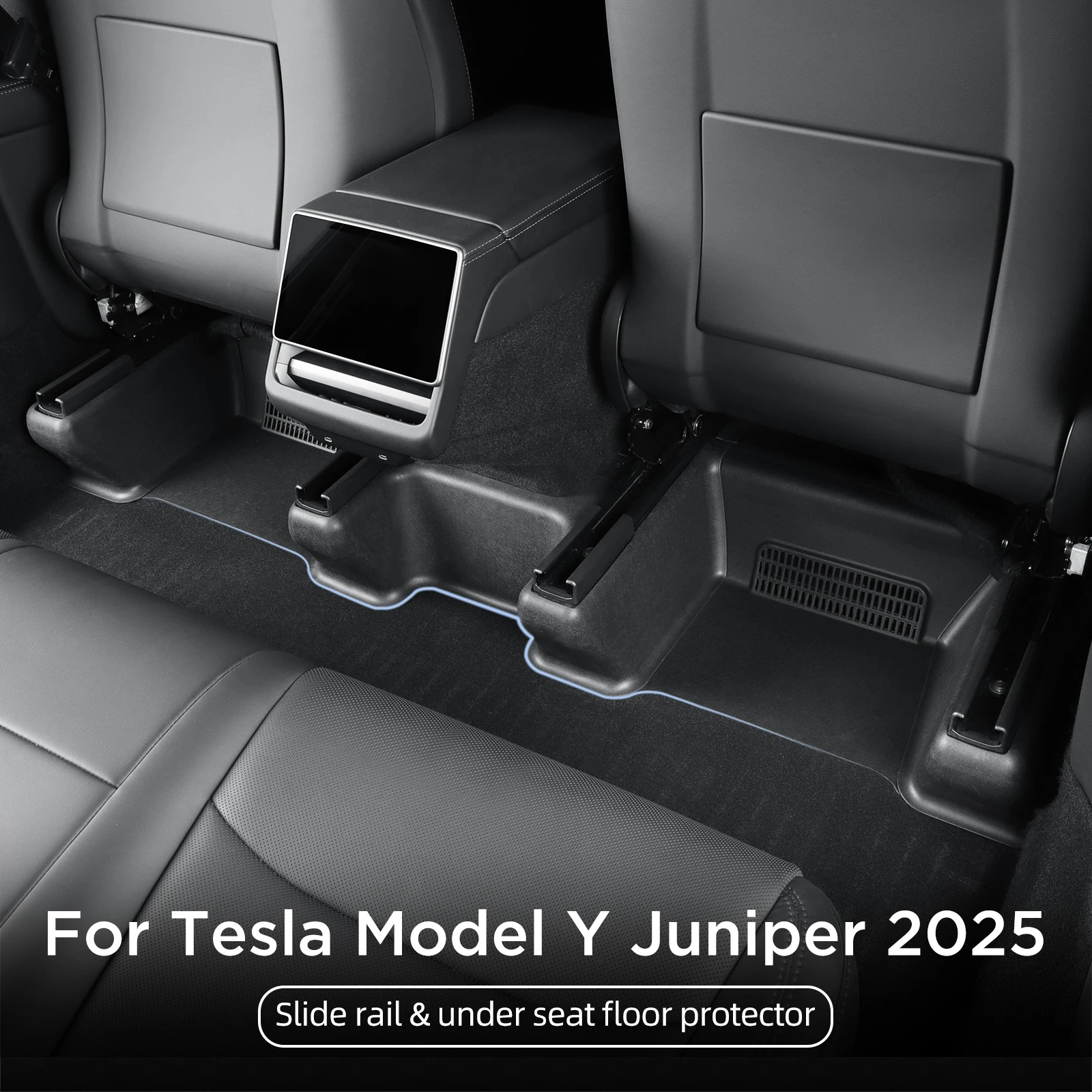 

LUCKEASY for Tesla Model Y Launch 2025 2026 Juniper Car Under Seat Corner Anti-dirt Protective Pad Anti Kick Pad Accessories