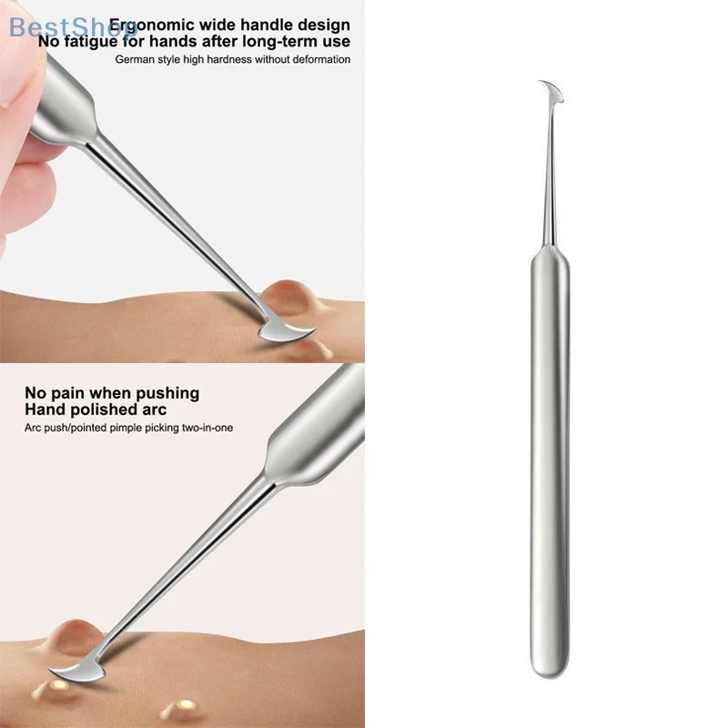 Rimozione di punti neri Estrattore di comedoni Rimozione per imperfezioni Rimozione di punti bianchi Cura della pelle del viso con scatola Strumento per aghi per l'acne
