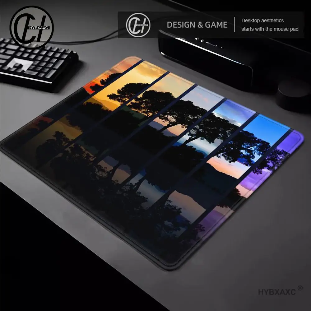 Nature Sunset Aesthetic Mouse Pad Small Mouse Pad Desk Pad Desktop Computer Keyboard Wireless Mouse Boy Girl Gift for Play games