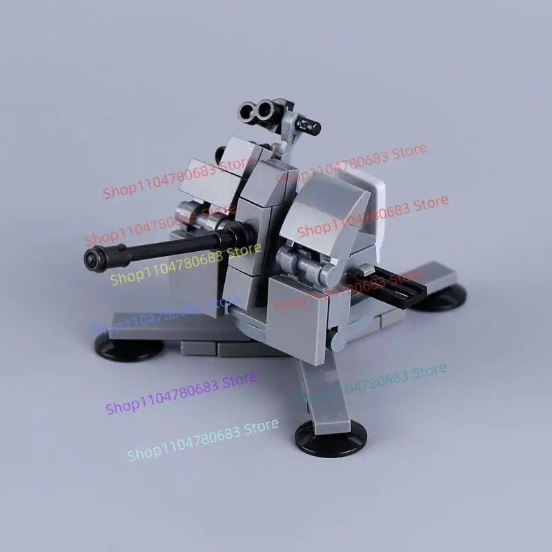 MOC Bausteine Mini Figur Zubehör Montieren FLAK38 Flugabwehr Pistole Modell Display Anime Cartoon Spielzeug Geschenk Sammlerstück