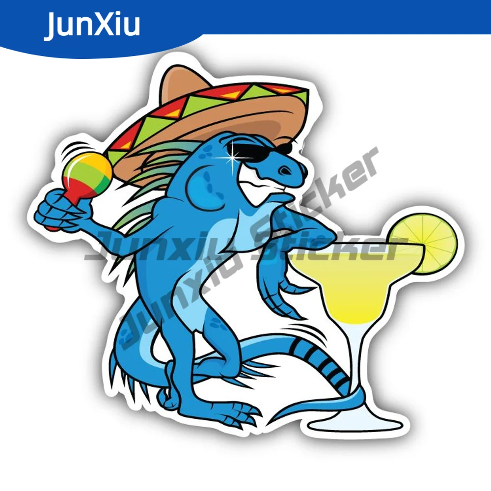 

Funny Mexican Iguana Car Sticker Waterproof Decoration Decals For Front Windshield Motorcycle Suv Rear Windshield Bumper Decal