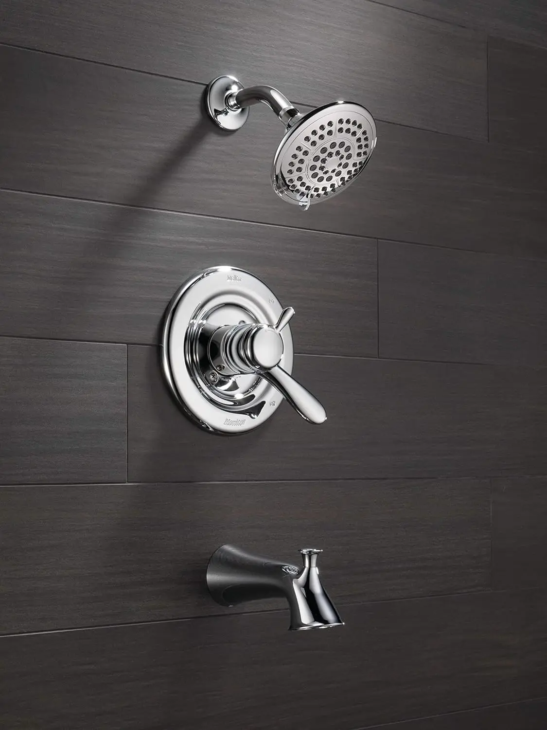 Lahara 17 Series Dual-Function Tub and Shower Trim Kit with 5-Spray Touch-Clean Shower Head, Chrome T17438