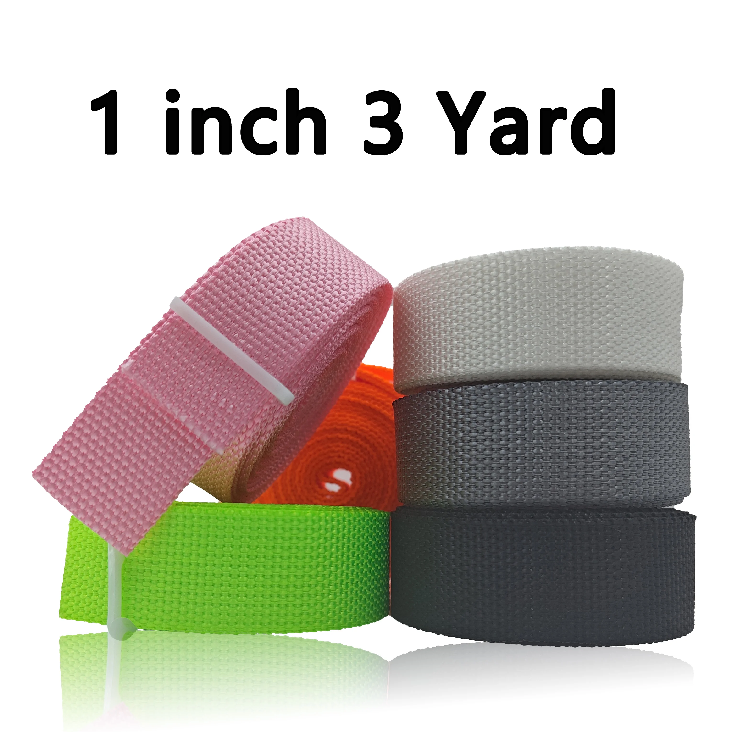 Nylon Webbing 1 inch 3 Yards Nylon Strap Webbing Straps Backpack Straps Nylon Belt, Strap Webbing for Seatbelt, Bag, Luggage