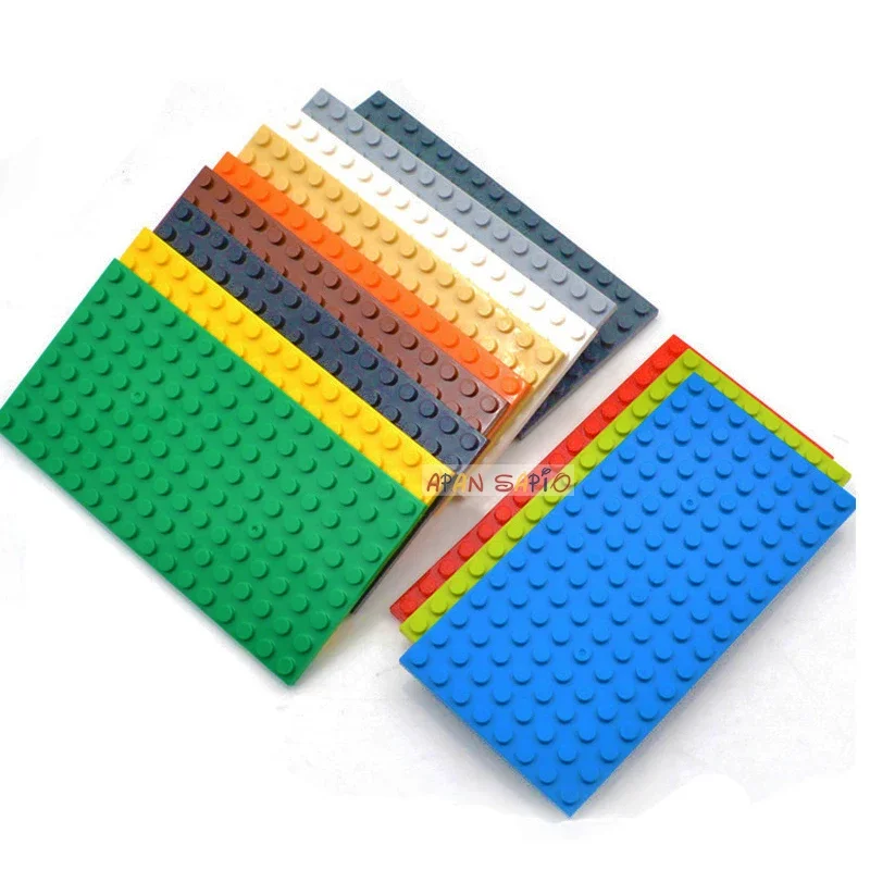 20 stücke Dünne 8x16 DIY Bausteine Zahlen Ziegel Punkte 12 Farbe Pädagogisches Kreative Kompatibel Mit 92438 Spielzeug für Kinder