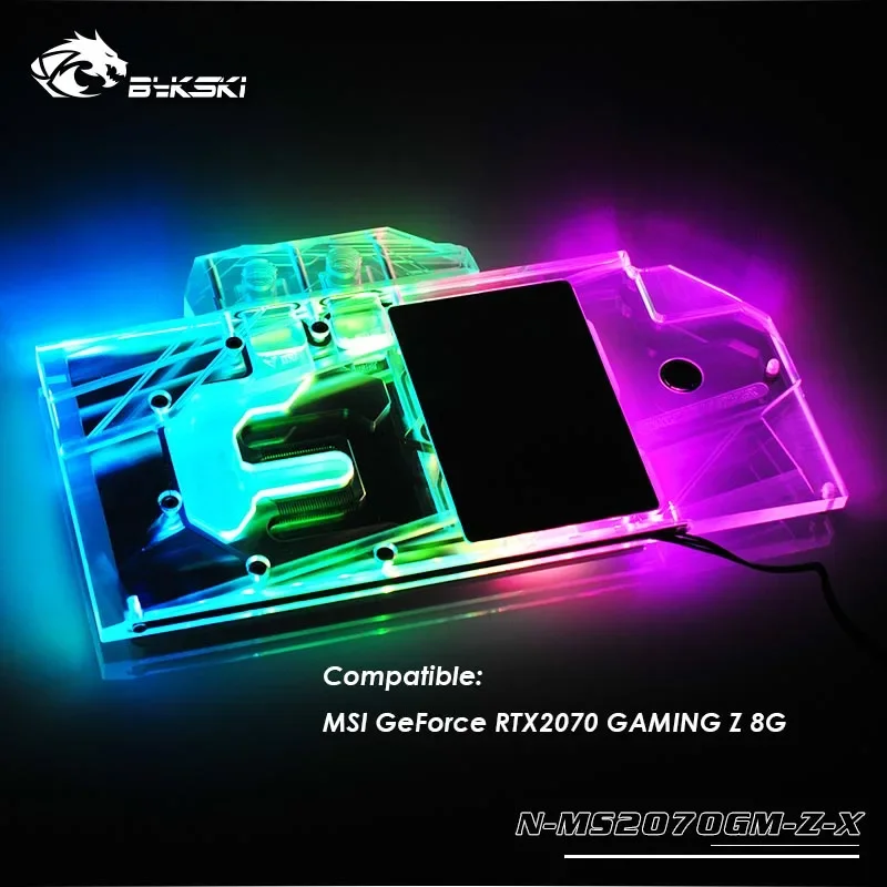 

Bykski Gpu Water Block use for MSI RTX2070 GAMING Z 8G/RTX2070 ARMOR/Full Cover Copper Radiator Block/3PIN 5V RGB/4PIN 12V A-RGB