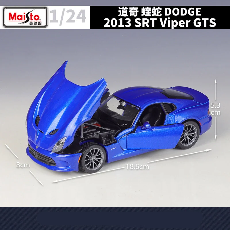 Maisto Assembly Version 1:24 Dodge SRT Viper GTS Alloy Sports Car Model Diecast Metal Racing Car Model Simulation Kids Toy Gifts