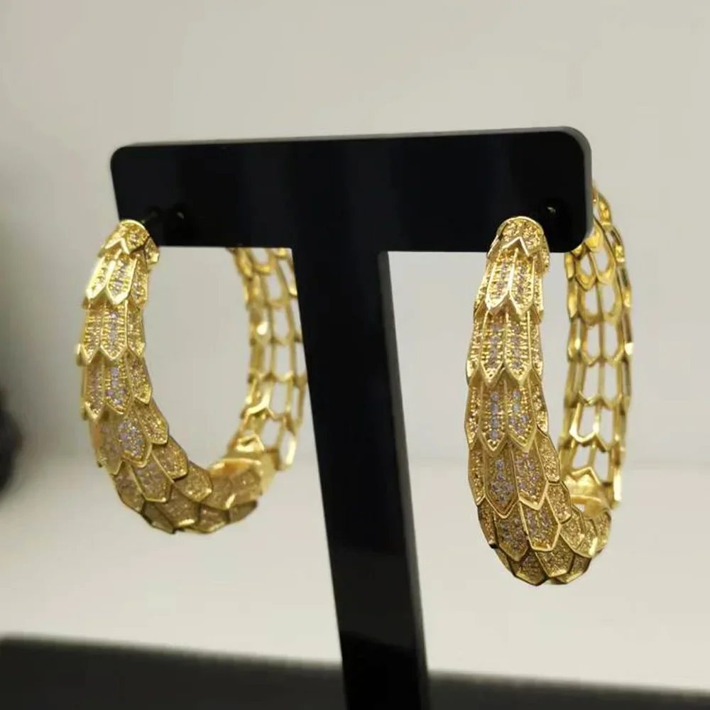 

Missvikki MAXI African Bowknots Earrings For Women Wedding Party Cubic Zircon Dubai Bridal Earring boucle d'oreille