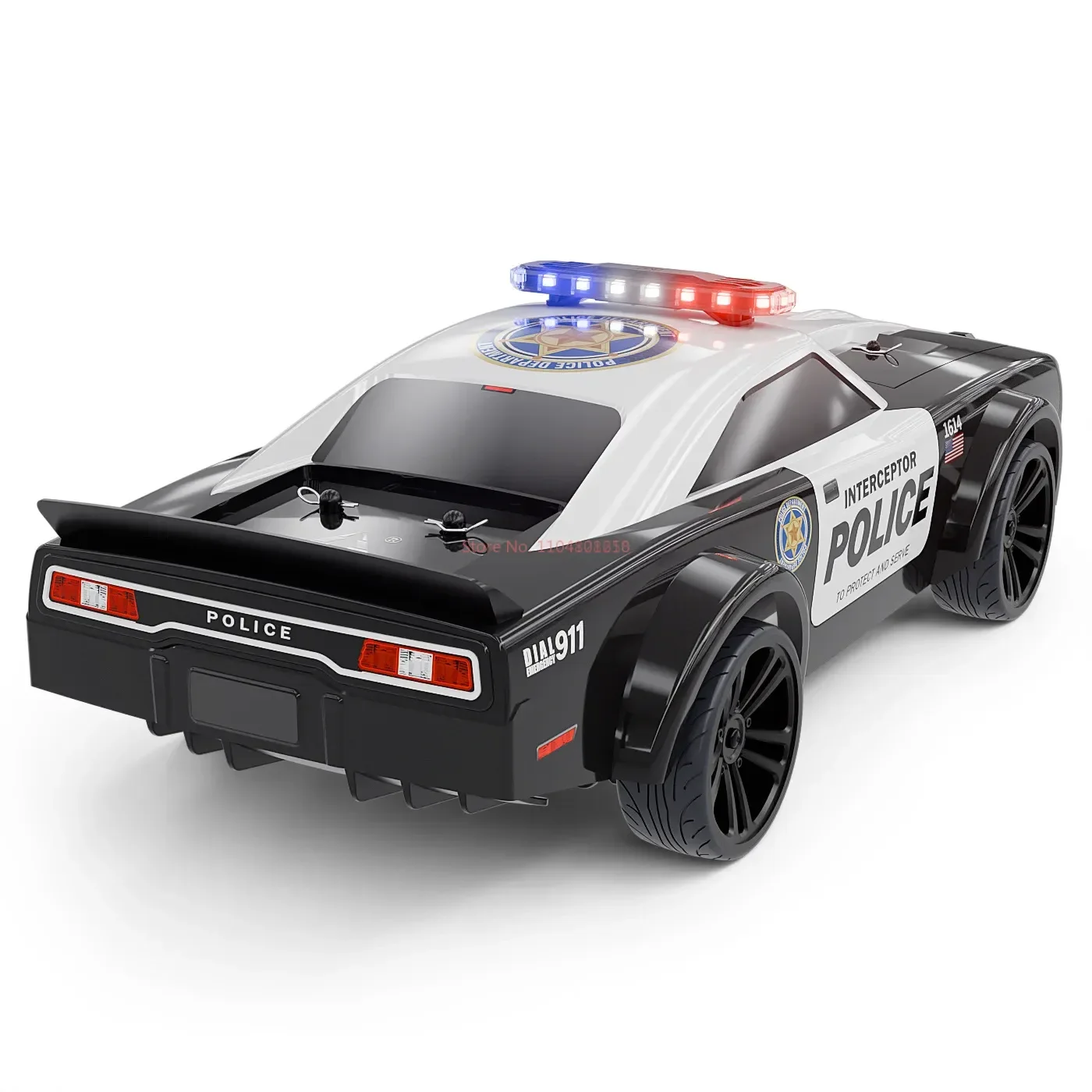 Pinecone Forest Model Sg-1614 Simulation Four Wheel Drive Muscle Police Car Rc Remote Control Car Electric Brushed Drift Car Toy