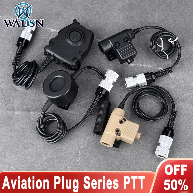 

WADSN Hunting Militar Civil TCI U94 Kenwood PTT Aviation Plug Series PTT For COMTA/MSA/EARMOR/TCA/TRI Headset Accessories