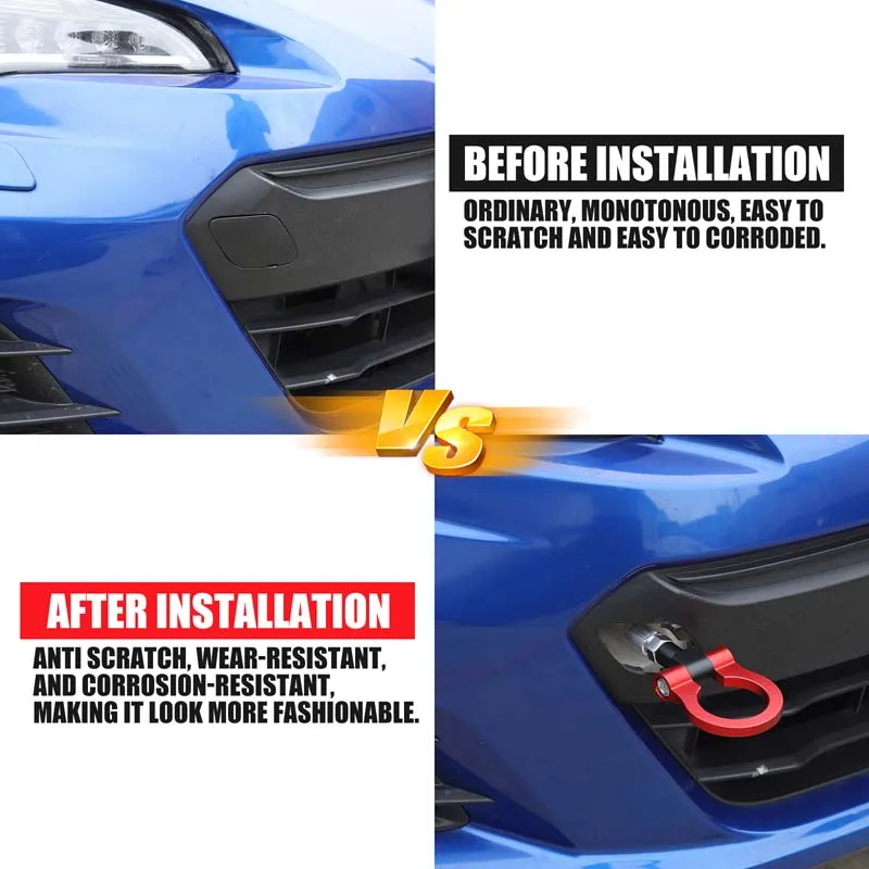 

For Toyota 86 Subaru BRZ 2012-2020 Aluminum alloy black car front bumper trailer ring screw car modification accessories