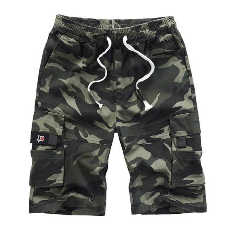 Plus Size Shorts Men Cotton Loose Work Casual Short Pants 7XL 8XL Knee Pocket Casual Elastic Waist large Size Shorts