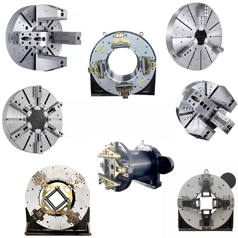 CNC Big Chuck Four Jaws Latest Design Smart Pipe Cutting Pneumatic Chuck for CNC Lathe Pipe Cutting Chuck