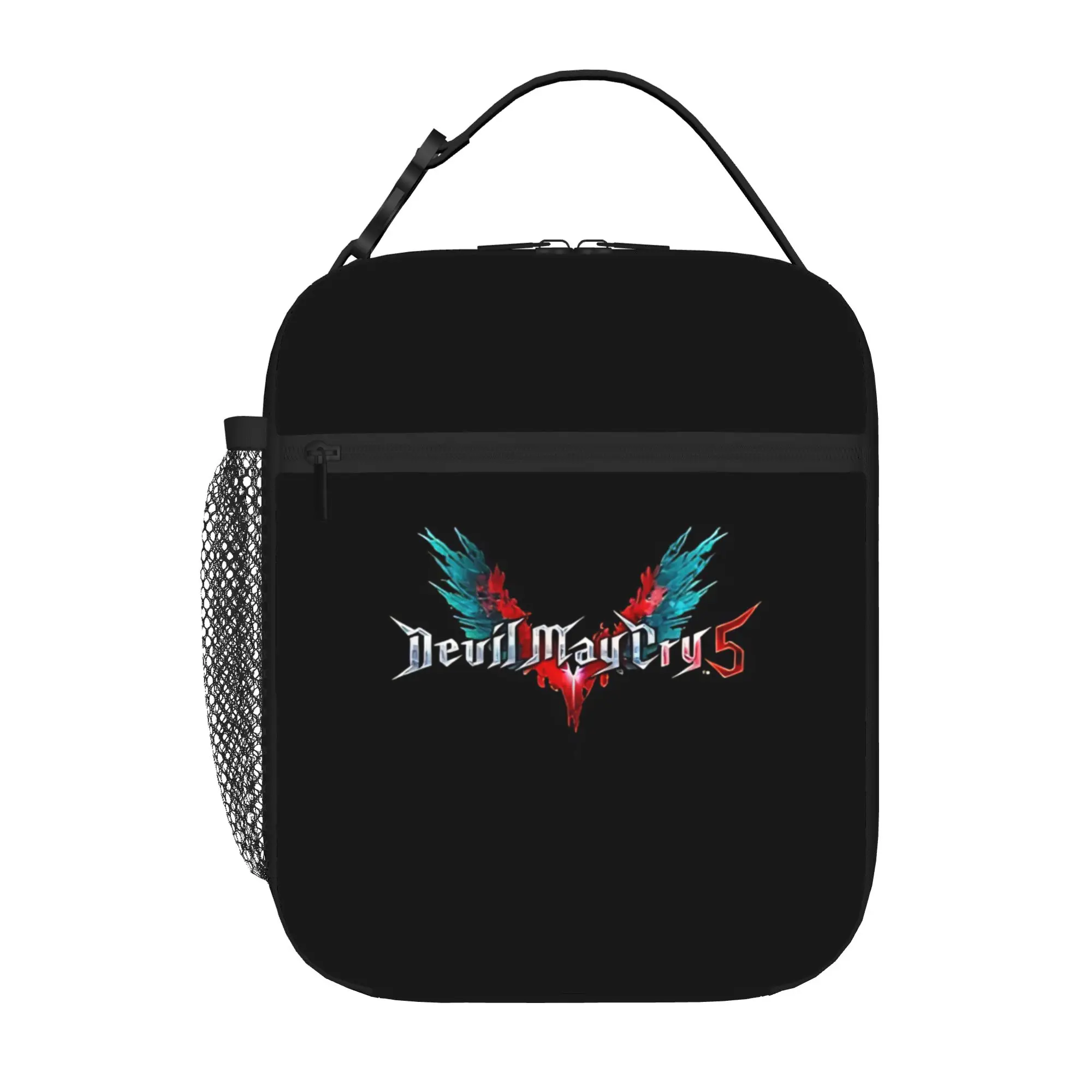 1 Piece Portable Lunch Container slayer warrior Zipper Closure Durable Pocket D-Devil May Cry For Lunch Box Bag