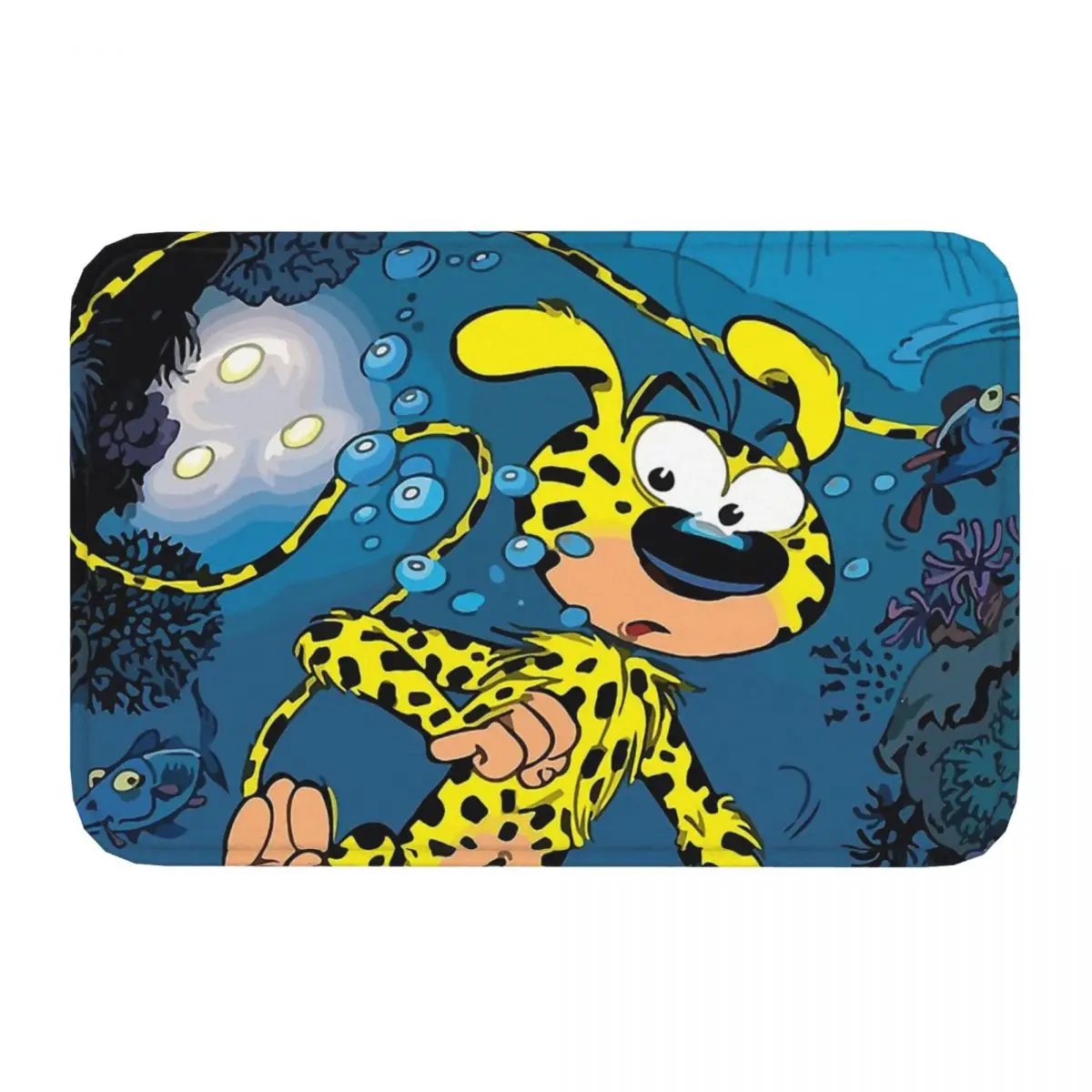 Marsupilami Cute Leopard Non-slip Doormat Under Water Living Room Kitchen Mat Prayer Carpet Home Modern Decor