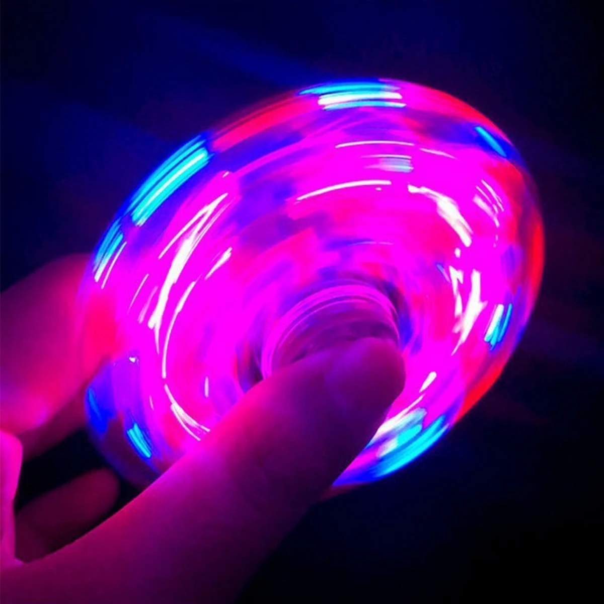 Luminous LED Light Fidget Spinner Hand Top Spinners Glow in Dark Light EDC Figet Spiner Finger Stress Relief Toy For Adults
