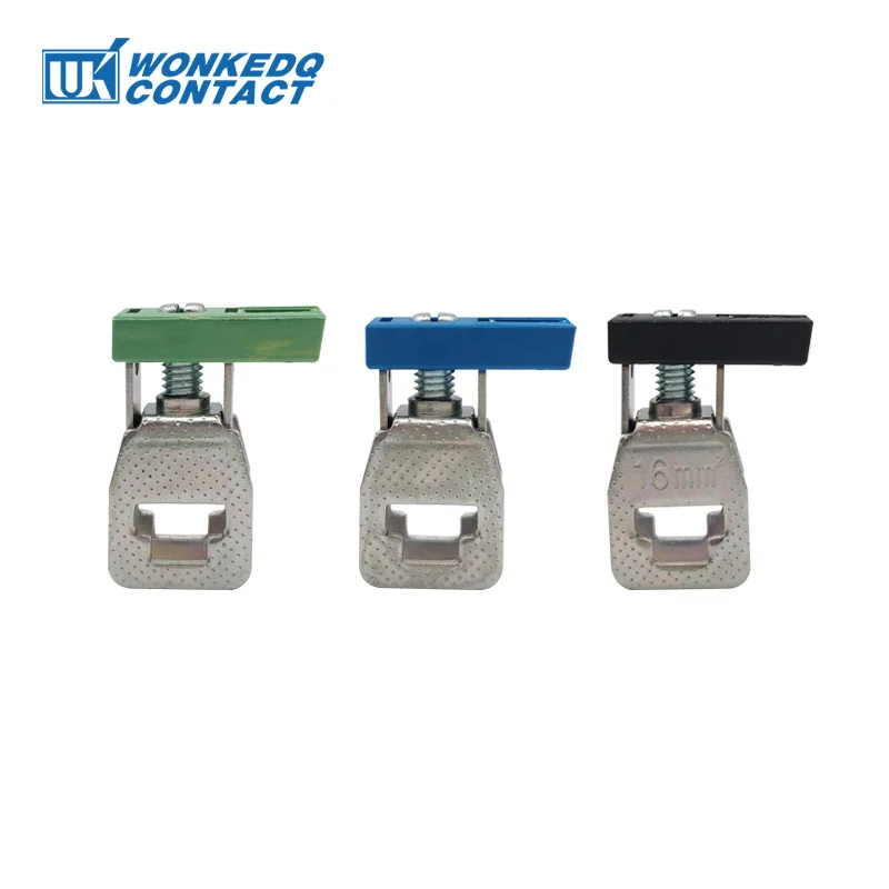10Pcs AKG 4/16/35 Busbar Terminal Block Screw Connection 3*10mm, 6*10mm Copper Bar Wire Electrical Connector 4mm²  16mm²  35mm²