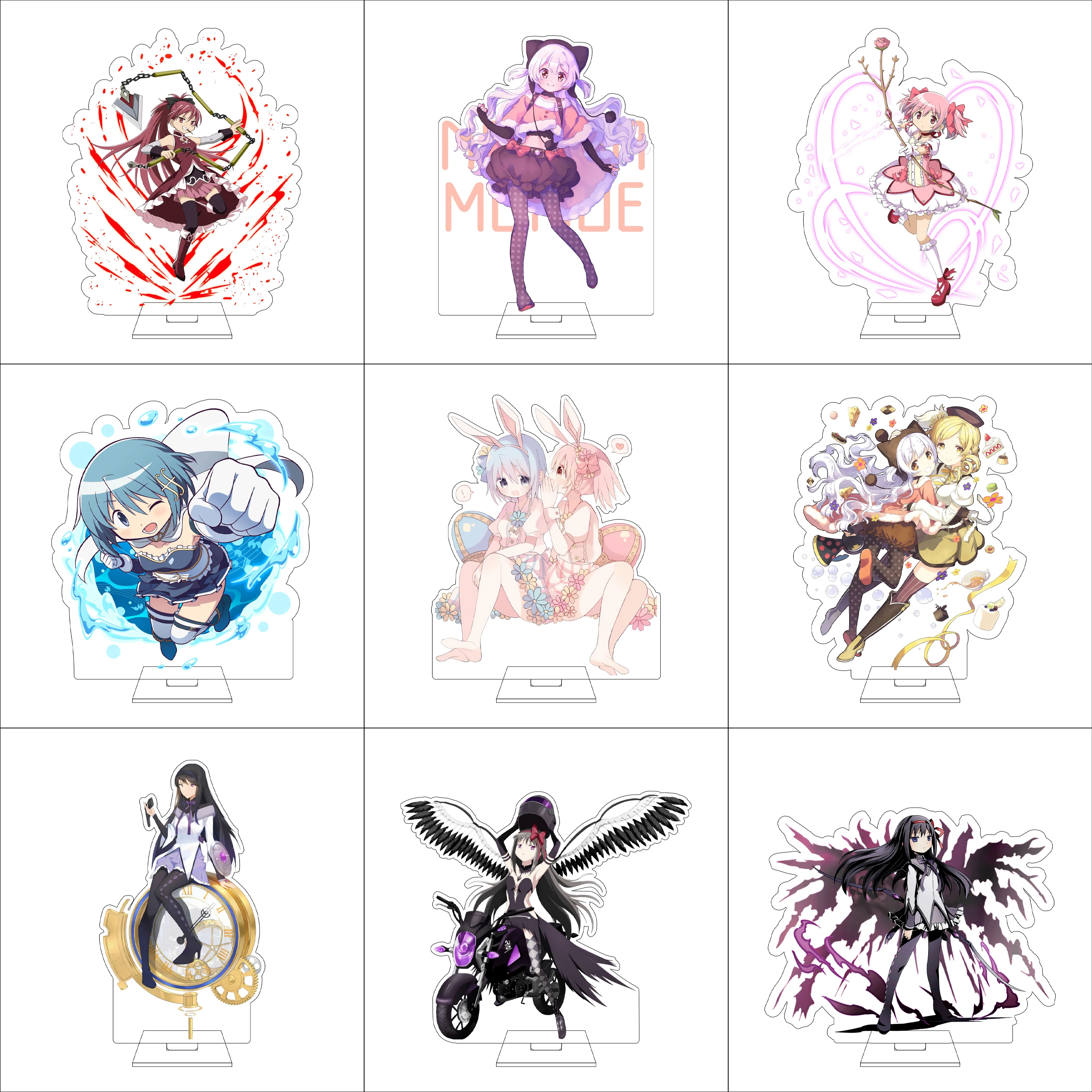 

16CM Anime Puella Magi Madoka Magica Cosplay Acrylic Figure Stand Plate Shizuki Hitomi Miki Sayaka Kaname Madoka Ornaments Gifts