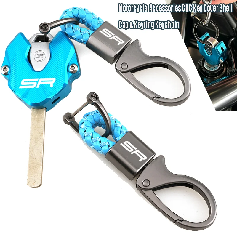 

MOTO Accessories CNC Aluminum Key Case Cover Shell For CFMOTO 250/300/450/675 SR/SRR/SS 675SR 250SR 300SR 450SR KeyChain Keyring