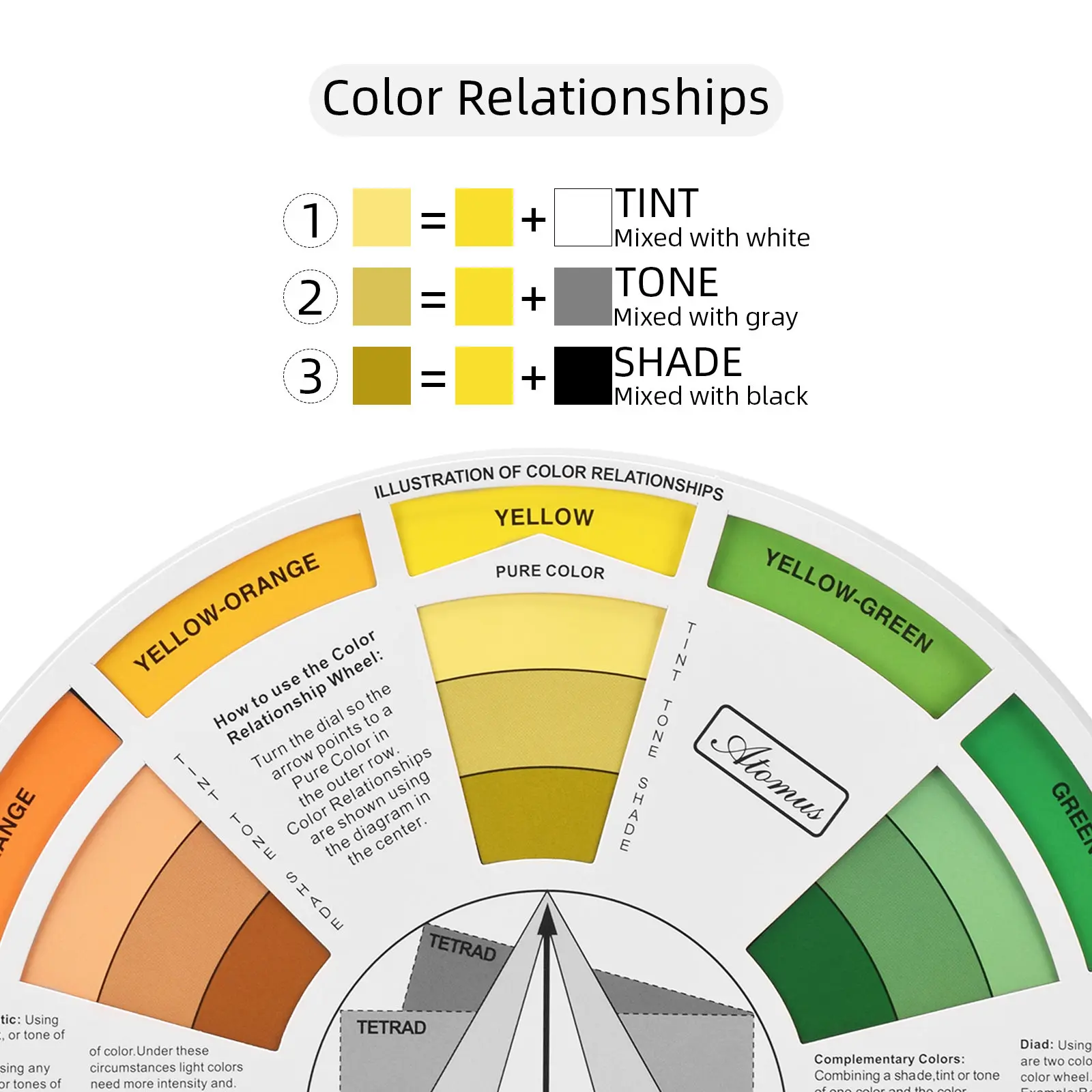 Tattoo Supplies Color Wheel Ink Chart Paper Accessories Professional Tattoo Equipment Pigments Wheel Swatches Permanent Makeup