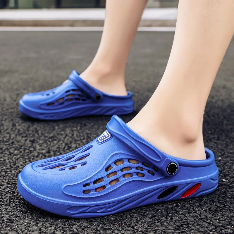 Sandales d'extérieur pour hommes et femmes, sabots d'été, pantoufles en EVA, grandes tailles 47 48 49, chaussures de jardin pour hommes, sandales de plage, sabots respirants