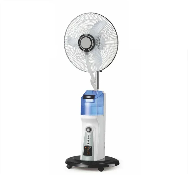 AC DC Operated Solar Cooling Rechargeable Mist Standing Fan OEM Manufacturer