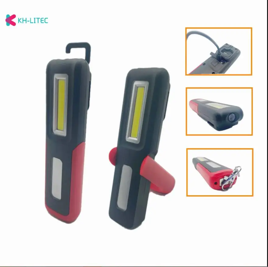 Linterna LED COB + XPE de 3W para exteriores, lámpara práctica portátil recargable, luz magnética para trabajo y Camping, ahorro de energía