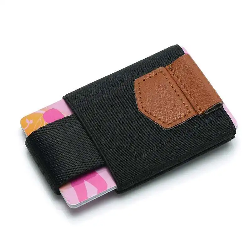 Mens Wallet High Quality Elastic Nylon Magic Wallet Mini Drawstring Credit Card ID Holders Slim Minimalist Purse Cardholder