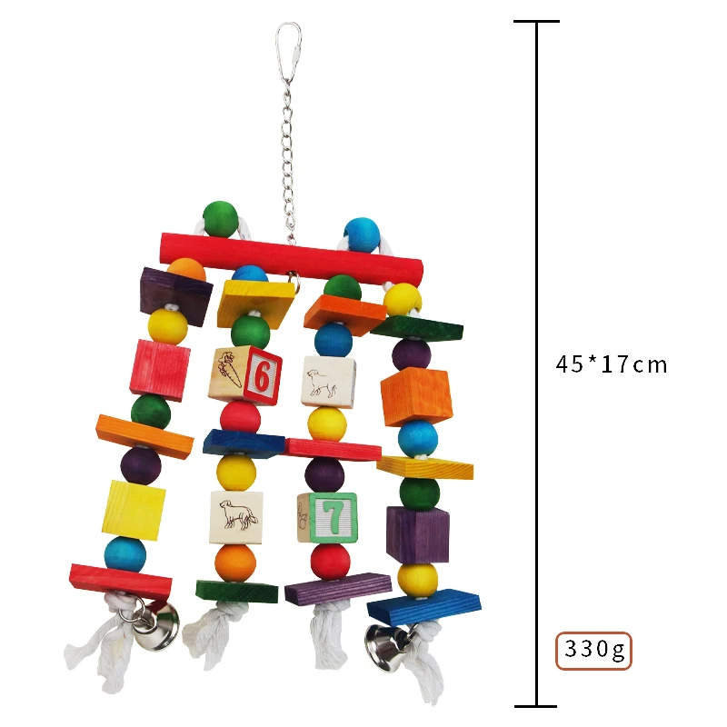 

Macaw Toys Extra Large Parrot Toys Bird Toys for Parrots African Grey Amazon Parrots Parakeet Natural Wooden Block Toy