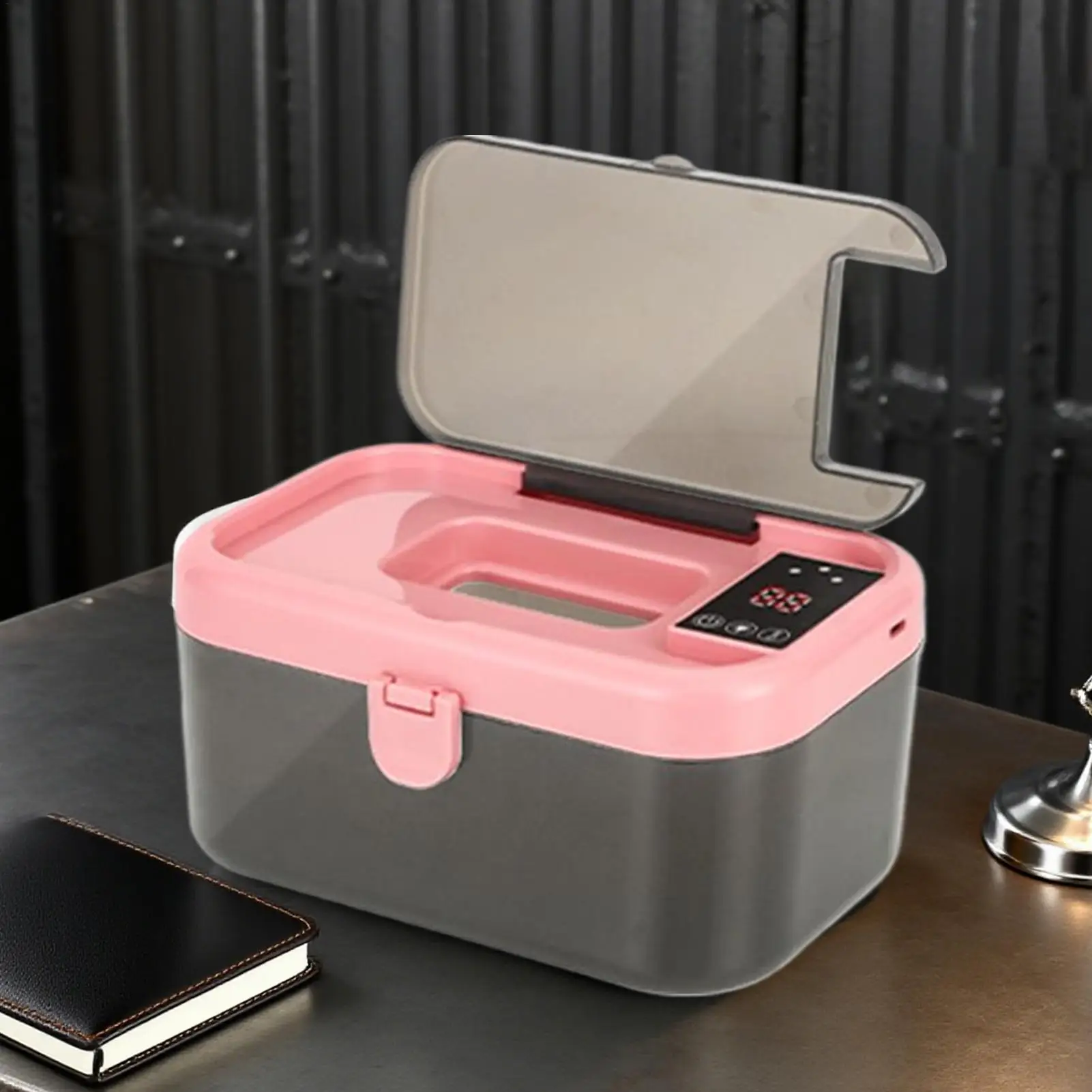 Baby Natte Veeg Warmer Draagbare Reizende Veeg Warmer Dispenser Met LED-verlichting USB Opladen Babybenodigdheden voor Camping Auto