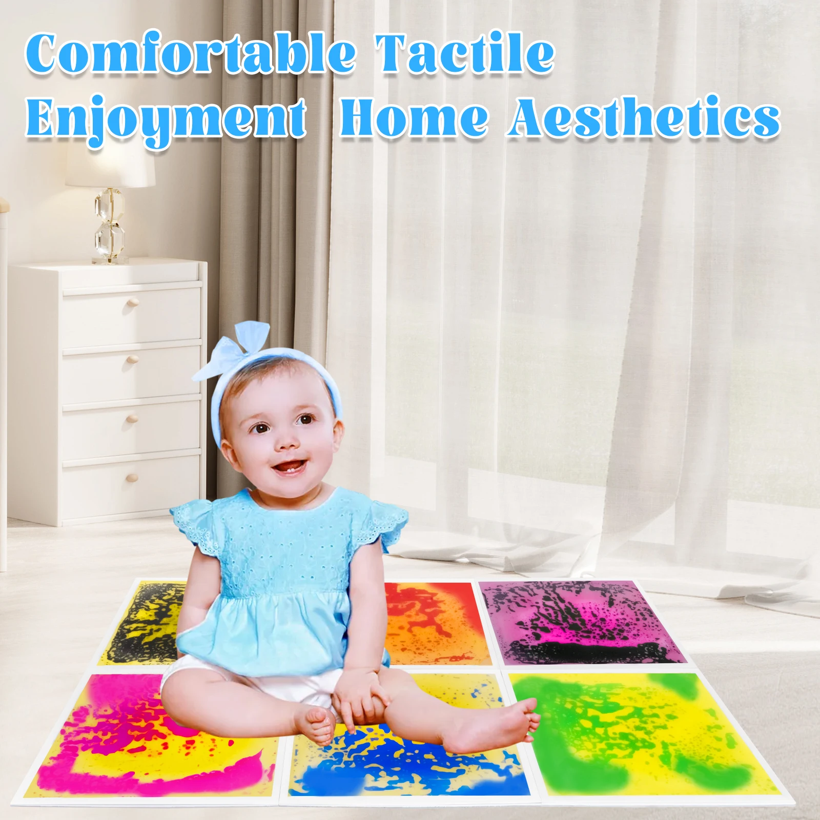 Gioia tattile Grow-with-Me: giocattoli sensoriali visivi Regola ai bambini che cambiano esigenze sensoriali sul tappetino