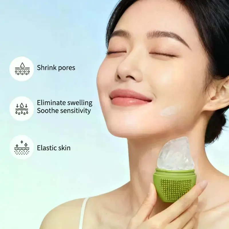 Mango Shape Ice Facial Roller Skin Care Lifting Contouring Tools Cube Trays Ice Globe Balls Face Massager Wash Face 2 In 1
