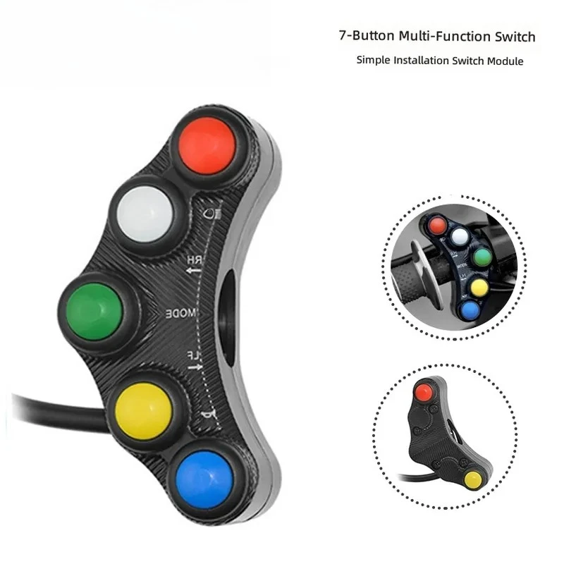 for Off-road Motorcycle Multi-function Control Switch Modified General Electric Vehicle Headlight Spotlight Horn