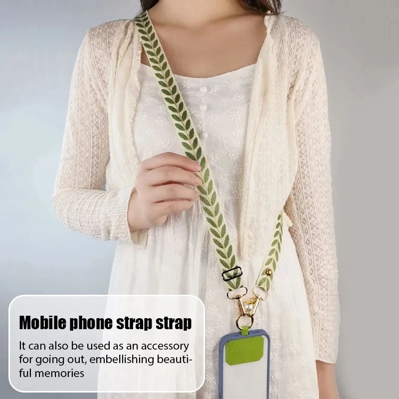 قابل للتعديل طويل الهاتف المحمول الحبل Crossbody بطاقة الرقبة الحبل كليب شنق الحبل اللؤلؤ حلي معلقة سحر مكافحة خسر الحبل