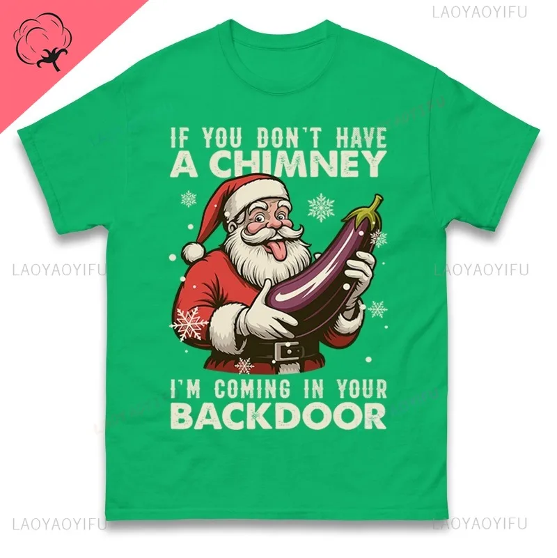 إذا لم يكن لدي مدخنة، قادم في بابك الخلفي، تي شيرت مضحك لعيد الميلاد، تي شيرت رجالي من اختيار محترف #3