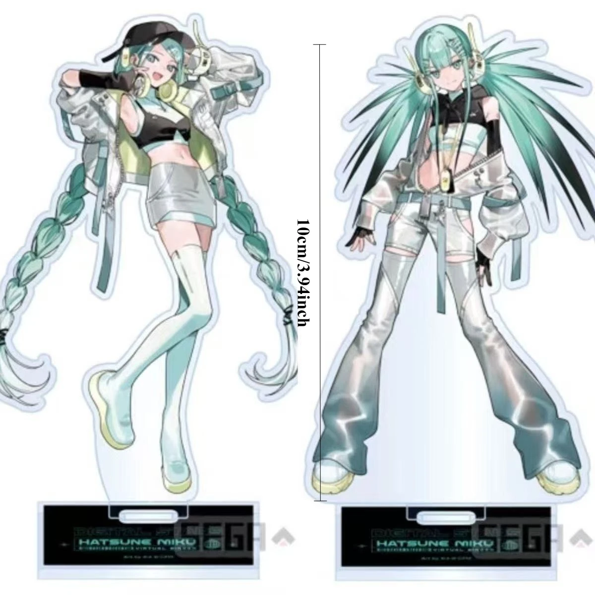 3.93inch Miku Cyberpunk Anime Peripherals Re-ceration Mikus Grow Unchecked Acrylic Stand Y2K Miku Standing Plate Birthday Toys