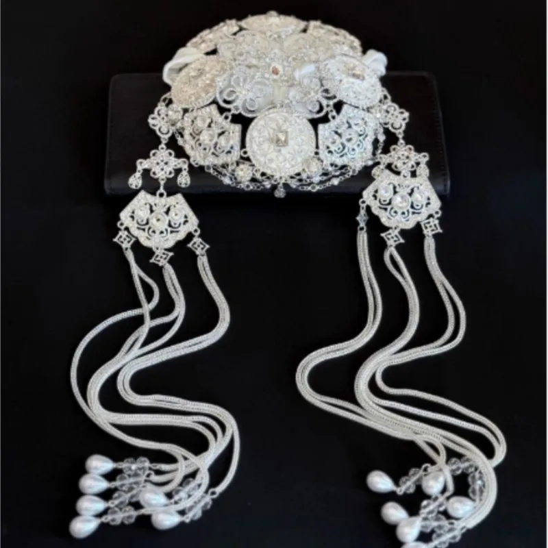 Chinese Tibetan Ethnic Style Handmade Tassel Headpiece Ethnic Hair Accessories For Weddings And Performances